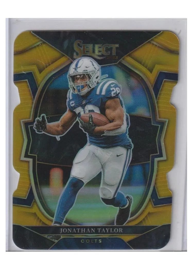 2022 Panini Select Base Set Jonathan Taylor Gold Die Cut #44 card