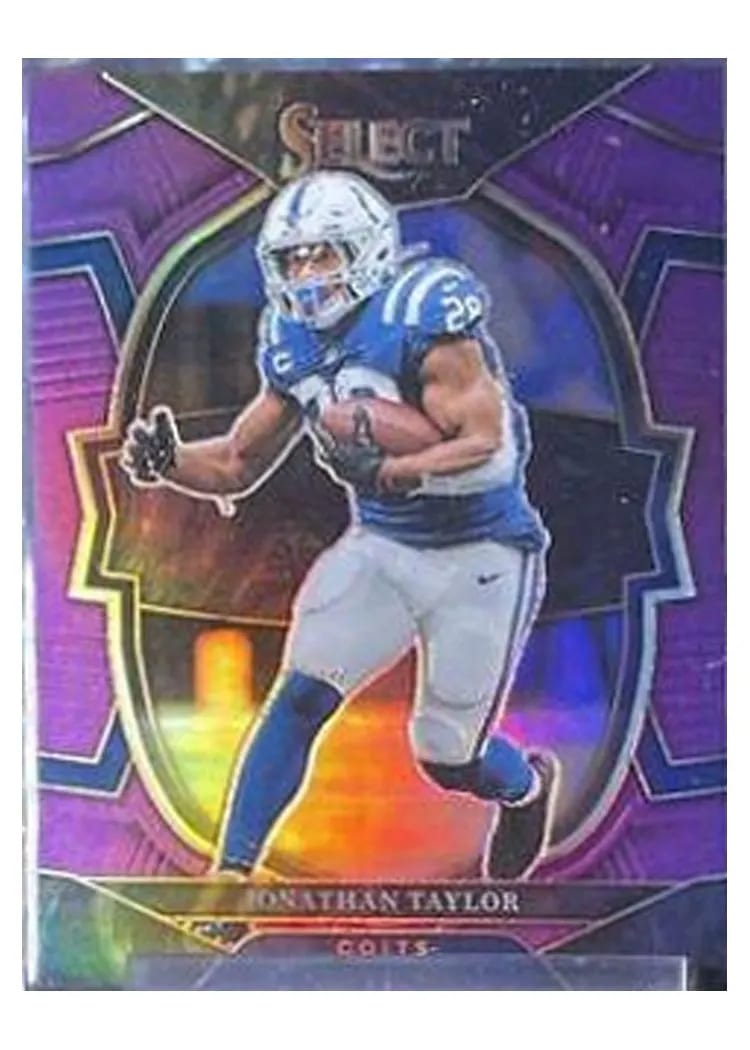 2022 Panini Select Base Set Jonathan Taylor Purple #44 card