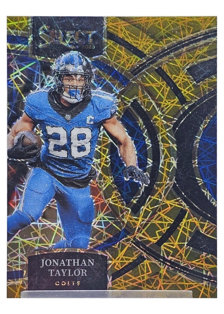2023 Panini Select Base Set Jonathan Taylor Gold Prizm #127 card