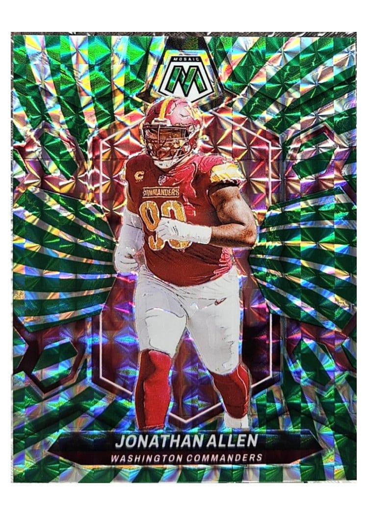 2024 Panini Mosaic Base Set Jonathan Taylor Green Swirl #93 card