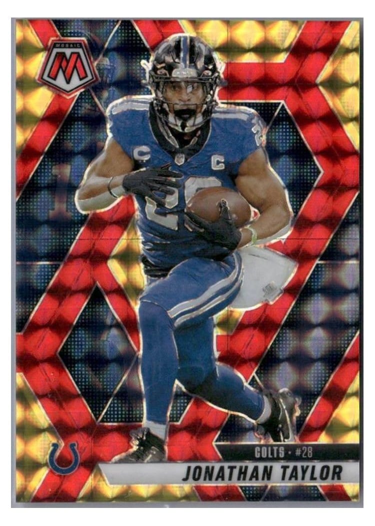 2025 Panini Mosaic Base Set Jonathan Taylor Choice Red #235 card