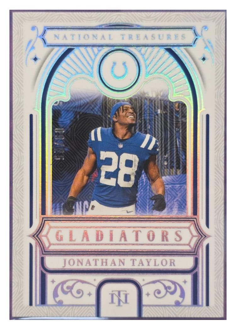2025 Panini National Treasures Gladiators Jonathan Taylor #22 card
