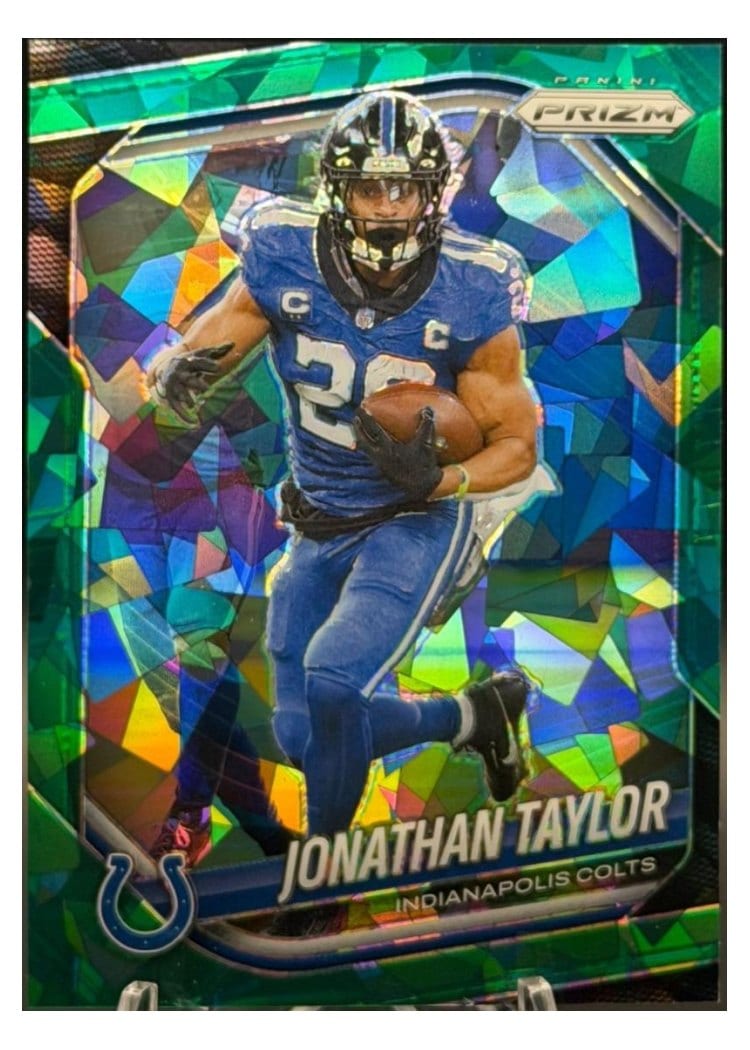 2025 Panini Prizm Base Set Jonathan Taylor Green Ice #108 card