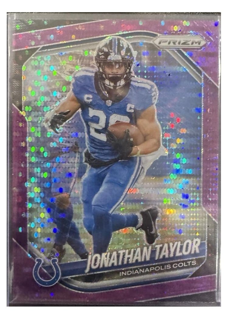 2025 Panini Prizm Base Set Jonathan Taylor Purple Pulsar #108 card