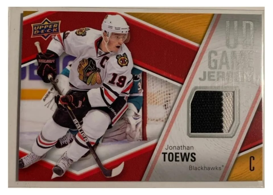 2011 Upper Deck UD Game Jersey Jonathan Toews #GJ-JT card