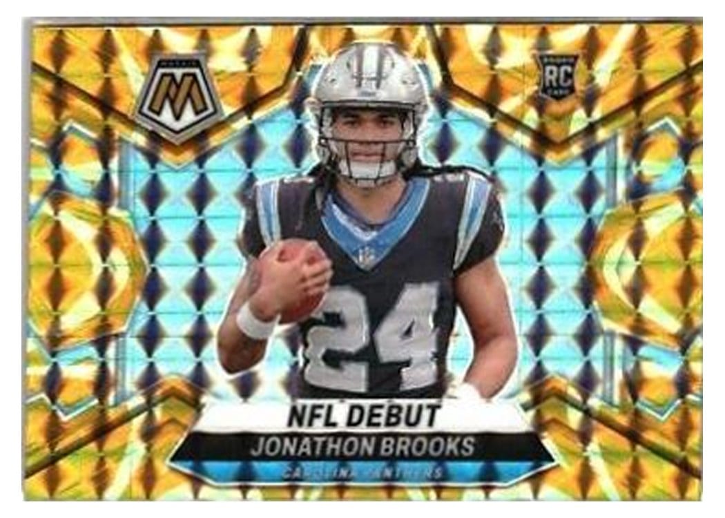 2024 Panini Mosaic Base Set Jonathon Brooks Yellow Reactive #276 card
