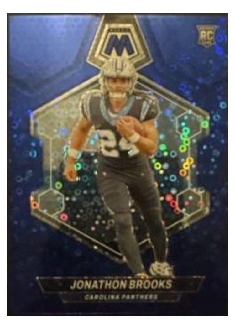 2024 Panini Mosaic Base Set Jonathon Brooks No Huddle Blue #345 card
