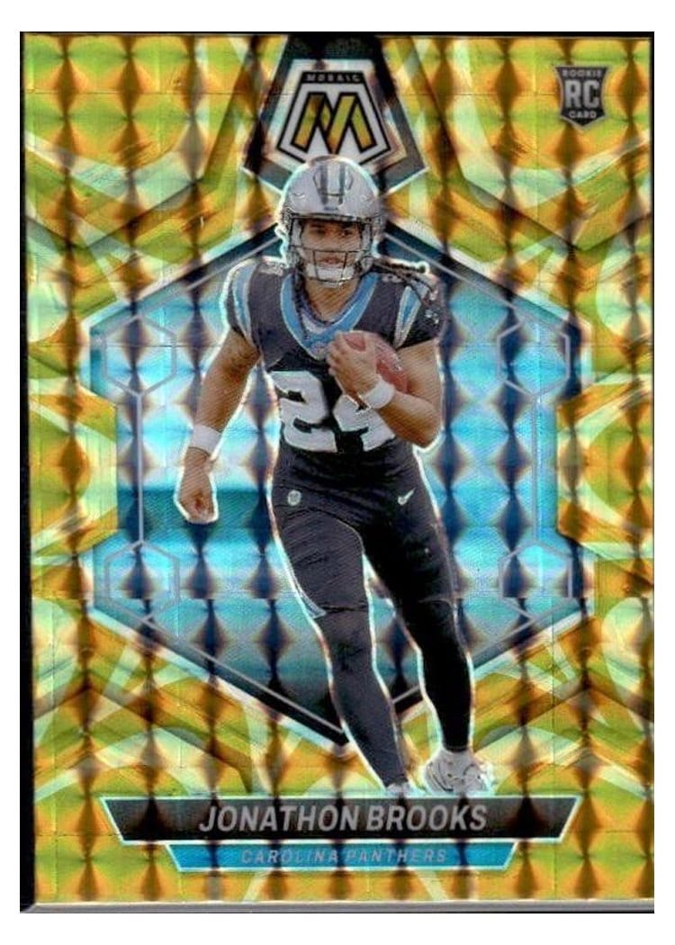 2024 Panini Mosaic Base Set Jonathon Brooks Gold #345 card