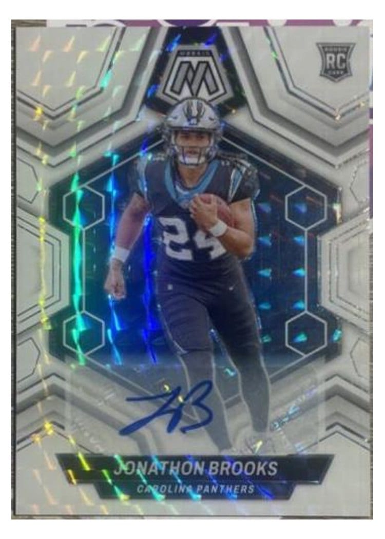 2024 Panini Mosaic Base Set Jonathon Brooks Autograph White #345 card