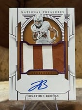 2024 Panini National Treasures Collegiate College Materials Signatures Jonathon Brooks #47 card