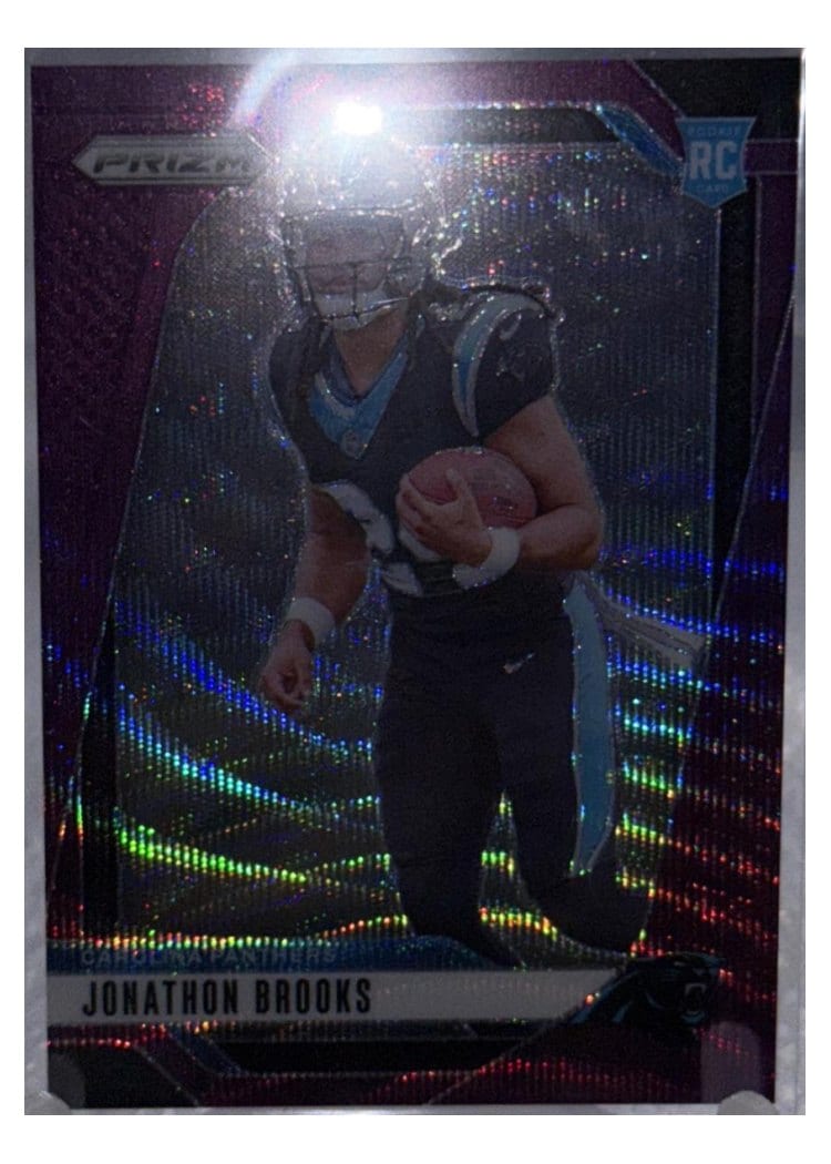 2024 Panini Prizm Base Set Jonathon Brooks Purple Wave #357 card