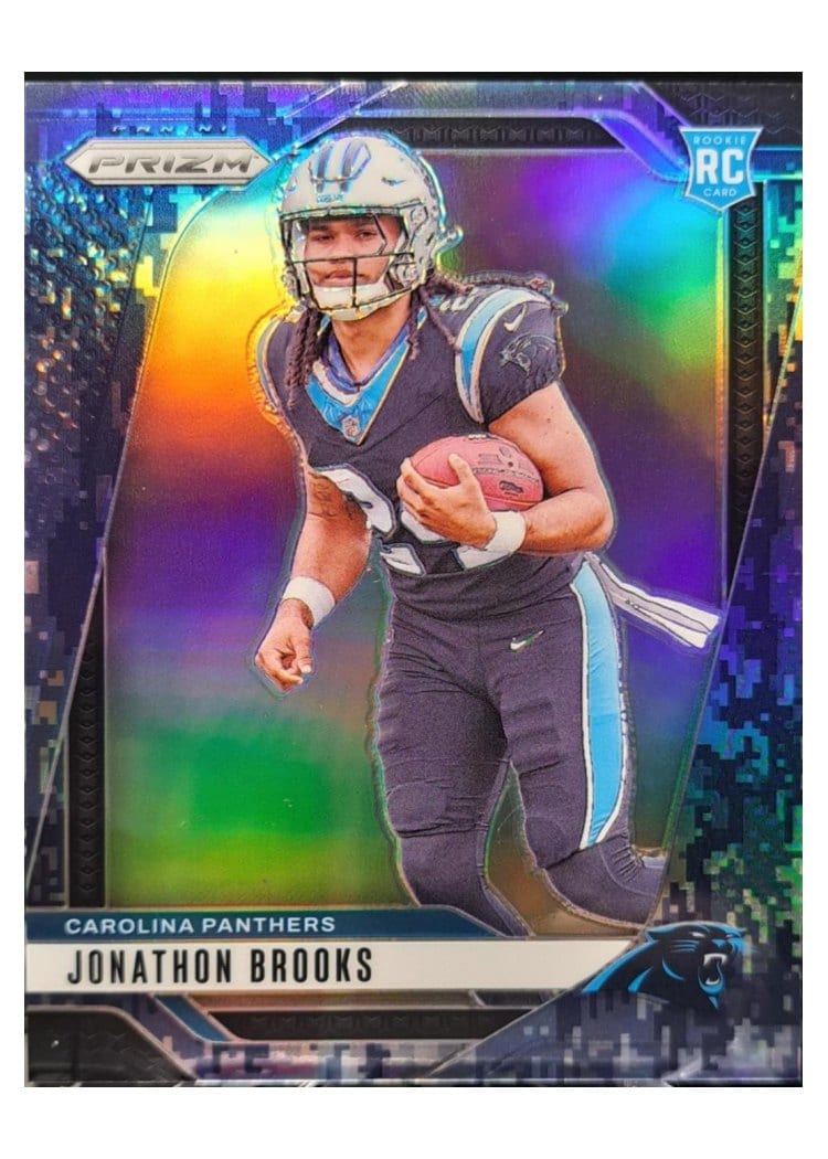 2024 Panini Prizm Base Set Jonathon Brooks Navy Camo #357 card