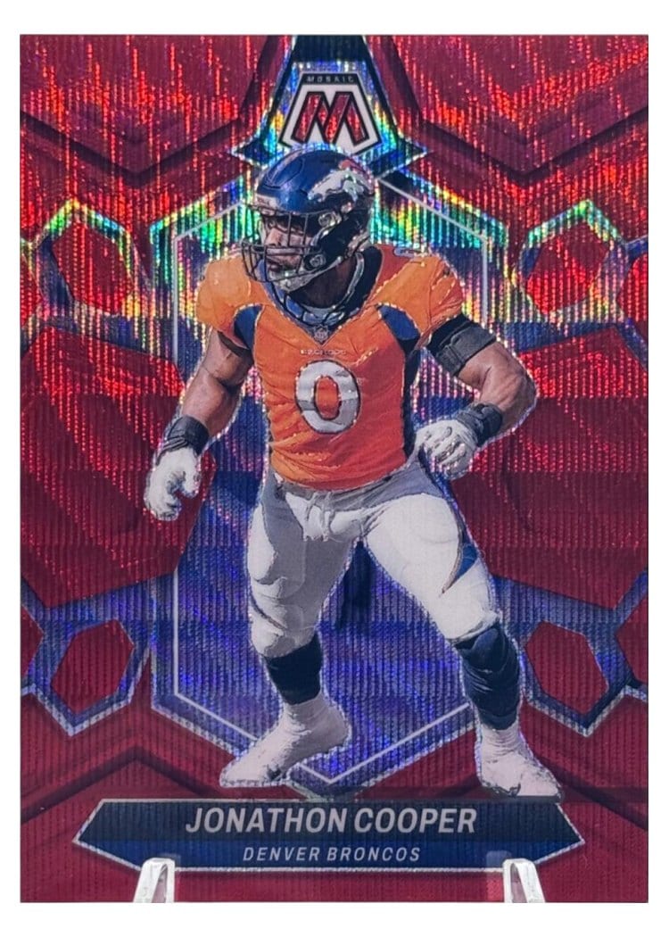 2024 Panini Mosaic Base Set Jonathon Cooper Red Wave #68 card