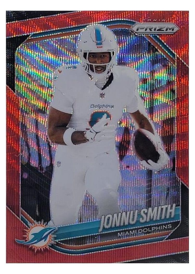 2025 Panini Prizm Base Set Jonnu Smith Red Wave #51 card