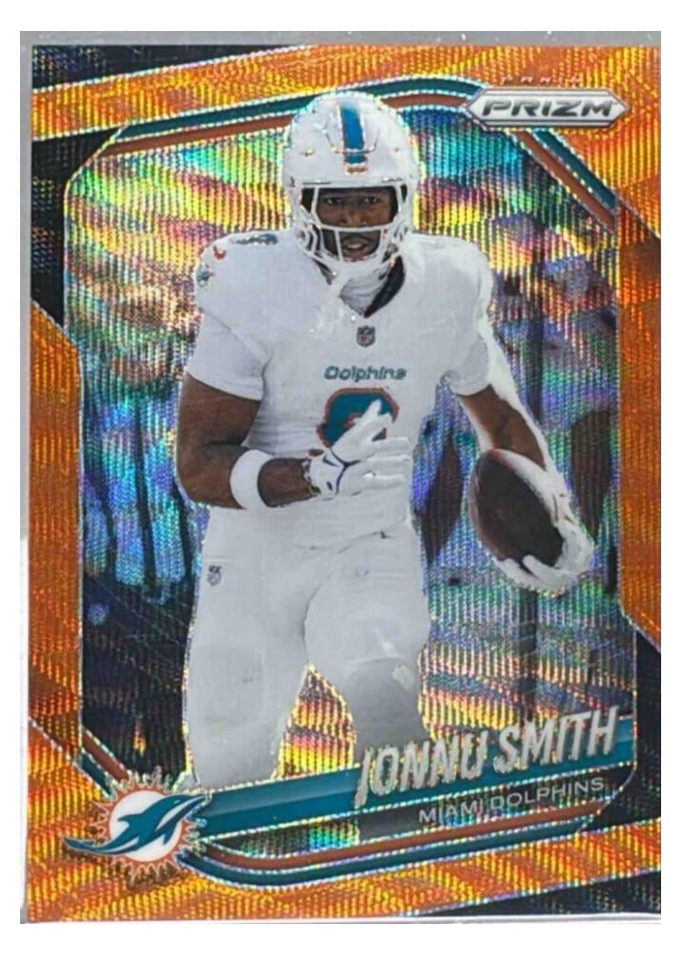 2025 Panini Prizm Base Set Jonnu Smith Orange Wave #51 card