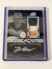 2023-24 SPx UD Black Lustrous Rookie Autograph Patch Joona Koppanen #LRAP-JK card