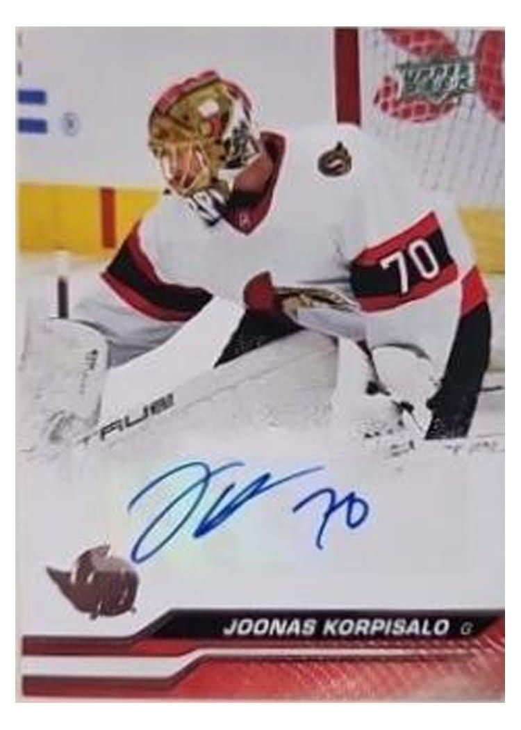 2023-24 Upper Deck Base Set Joonas Korpisalo #594 card