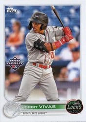 2022 Topps Pro Debut Base Set Jorbit Vivas #PD-84 card