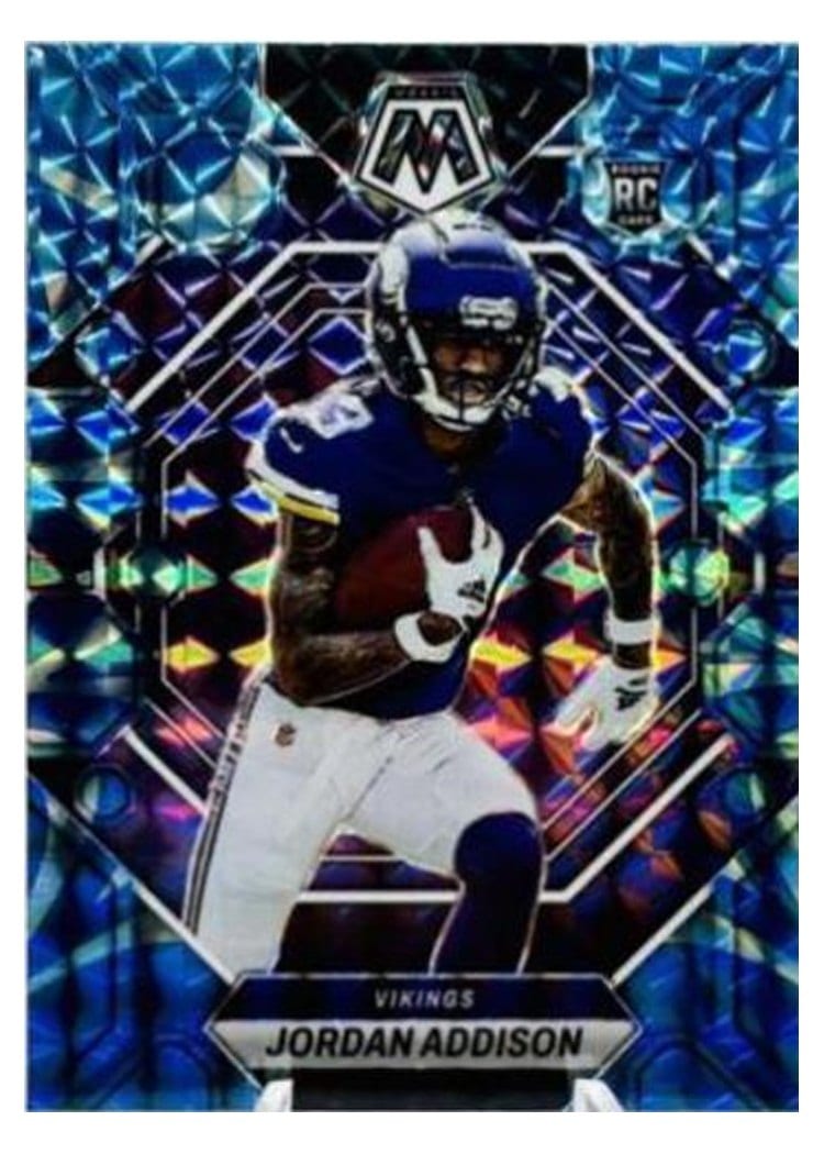 2023 Panini Mosaic Base Set Jordan Addison Reactive Blue #337 card