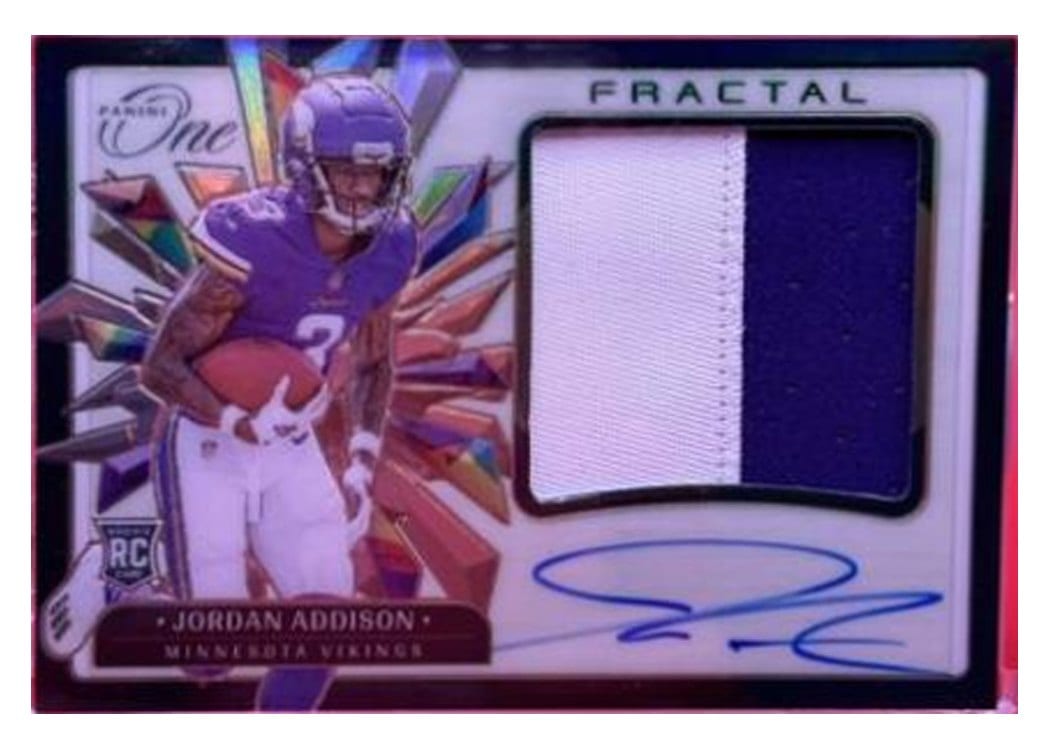 2023 Panini One Rookie Fractal Jordan Addison #397 card
