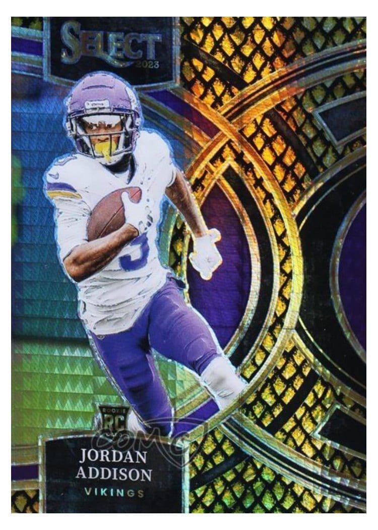 2023 Panini Select Base Set Jordan Addison Dragon Scale Gold Prizm #194 card
