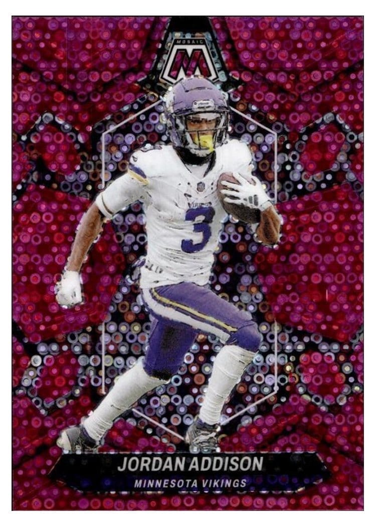 2024 Panini Mosaic Base Set Jordan Addison #144 card