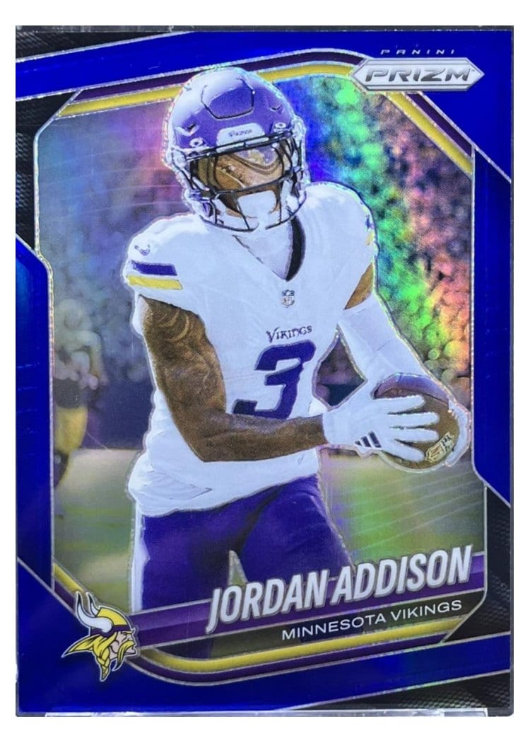 2025 Panini Prizm Base Set Jordan Addison Blue #19 card