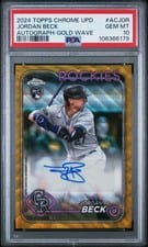 2024 Topps Chrome Update Autographs Jordan Beck #AC-JOR card