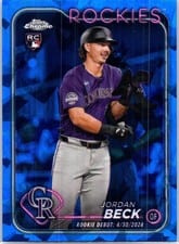 2024 Topps Chrome Update Sapphire Edition Base Set Jordan Beck #USCS198 card