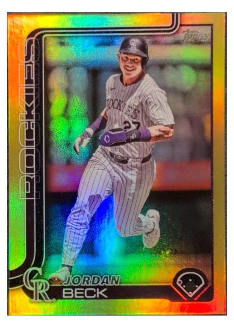 2025 Topps Base Set Jordan Beck Gold Rainbow #139 card