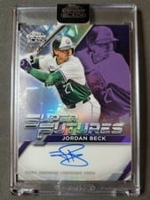 2025 Topps Chrome Black Super Futures Autographs Jordan Beck #FSA-JB card