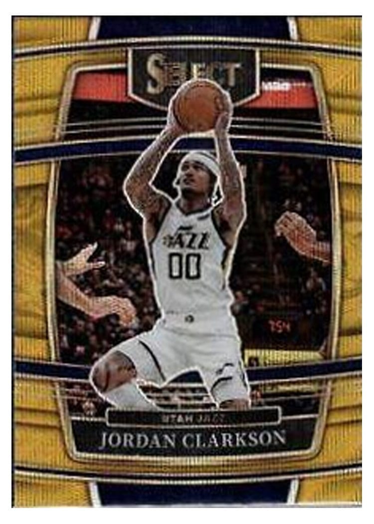 2021-22 Panini Select Base Set Jordan Clarkson Gold Wave Prizm #38 card