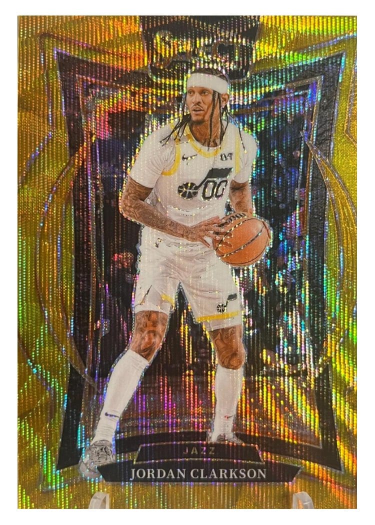 2024-25 Panini Select Base Set Jordan Clarkson Gold Wave Prizm #19 card