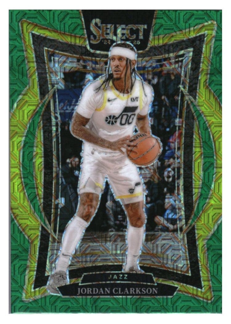 2024-25 Panini Select Base Set Jordan Clarkson Green Mojo Prizm #19 card