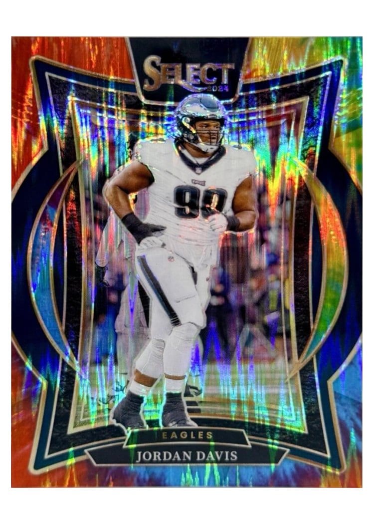 2024 Panini Select Base Set Jordan Davis Tie-Dye Prizm Shock #72 card