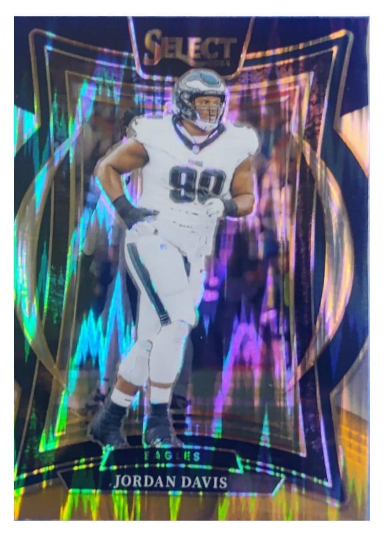 2024 Panini Select Base Set Jordan Davis Black Gold Prizm Shock #72 card