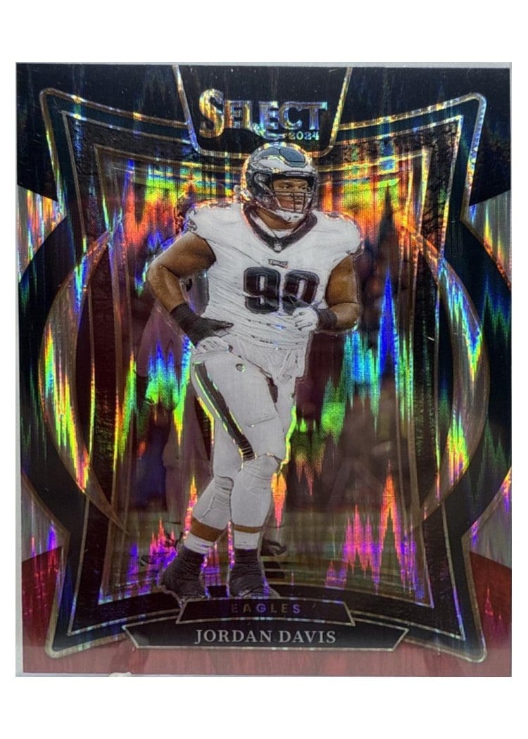 2024 Panini Select Base Set Jordan Davis Black Red Prizm Shock #72 card