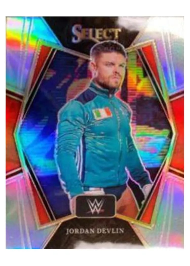 2022 Panini Select WWE Jordan Devlin Silver Prizm #155 card