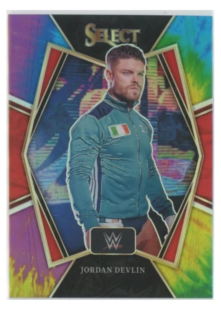 2022 Panini Select WWE Jordan Devlin Tie Dye Prizm #155 card