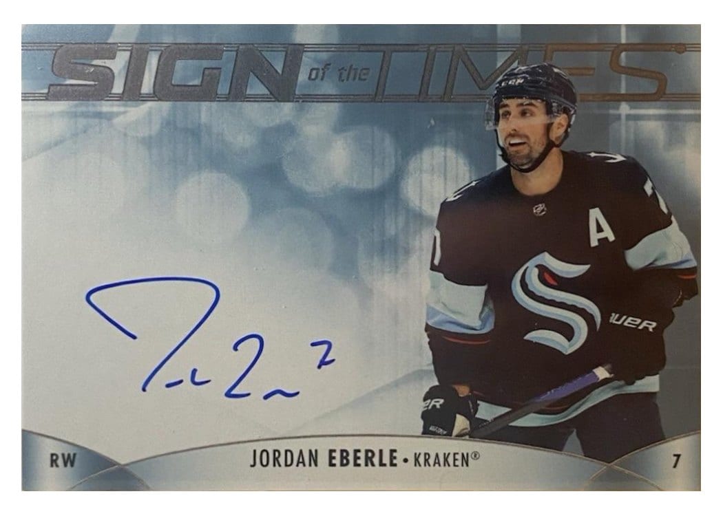 2023-24 SP Authentic Sign of the Times Auto Jordan Eberle #SOTT-EB card