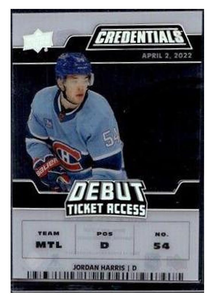2022-23 Upper Deck Credentials Acetate Debut Ticket Access Jordan Harris #DTA-YA card
