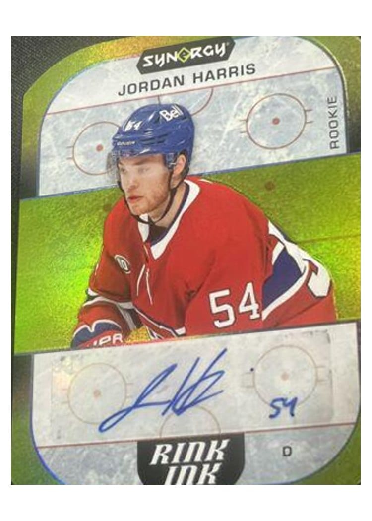 2022-23 Upper Deck Synergy Rink Ink Rookies Jordan Harris #RIR-JH card