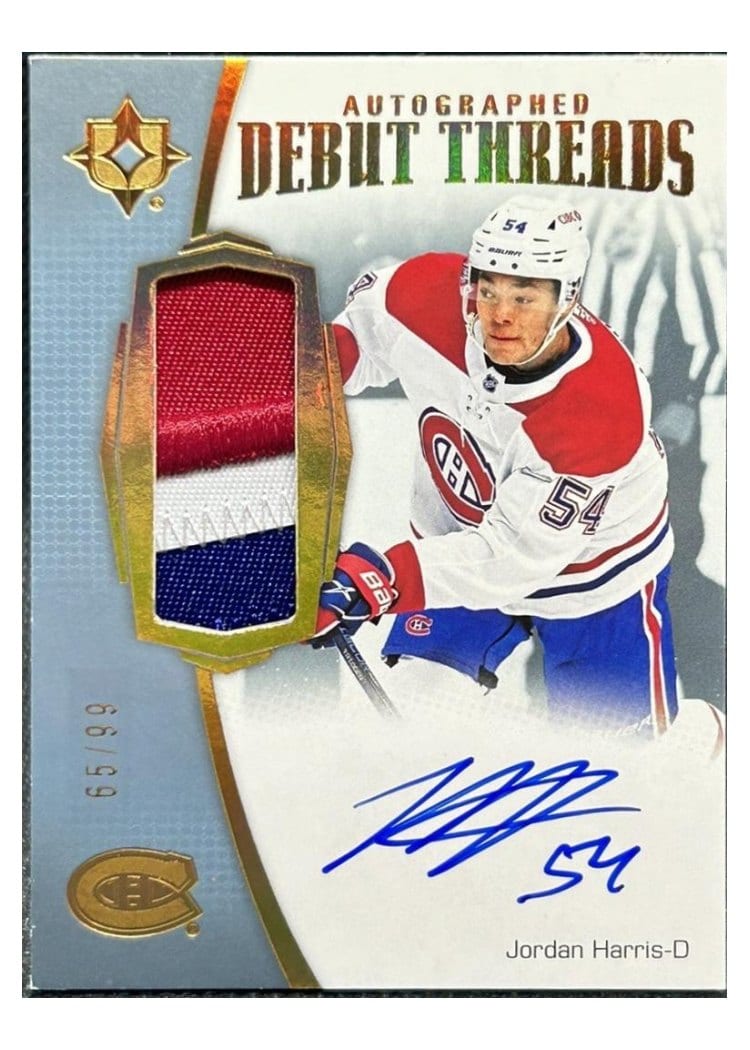 2022-23 Upper Deck Ultimate Collection Debut Threads Jordan Harris #ADT-JH card