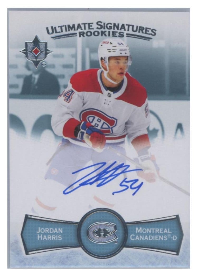 2022-23 Upper Deck Ultimate Collection Ultimate Signatures Rookies Jordan Harris #USR-JH card