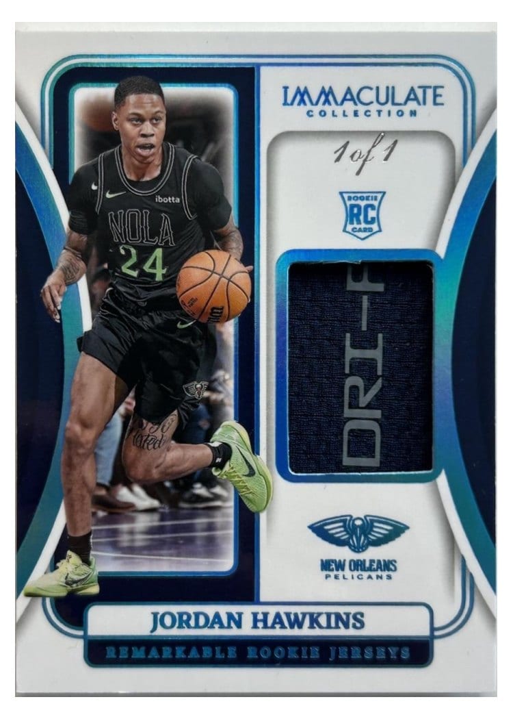 2023-24 Panini Immaculate Collection Remarkable Rookie Jerseys Jordan Hawkins #32 card