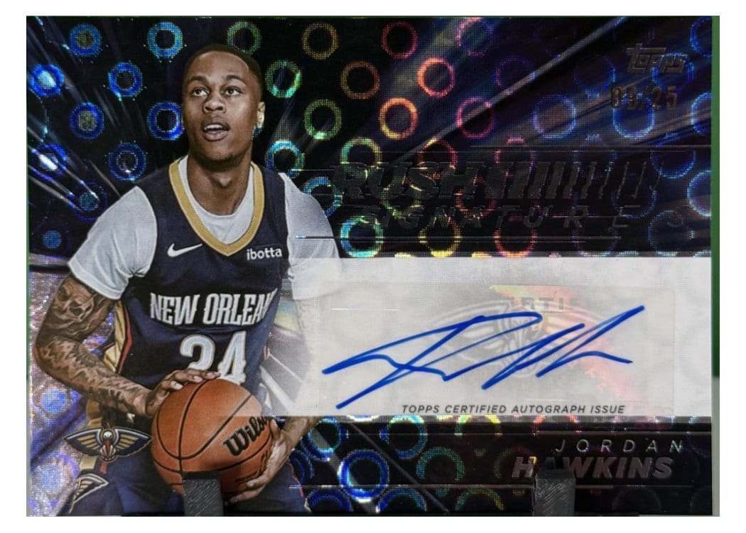 2025-26 Topps Retail Rush Signatures Jordan Hawkins #RS-JHA card