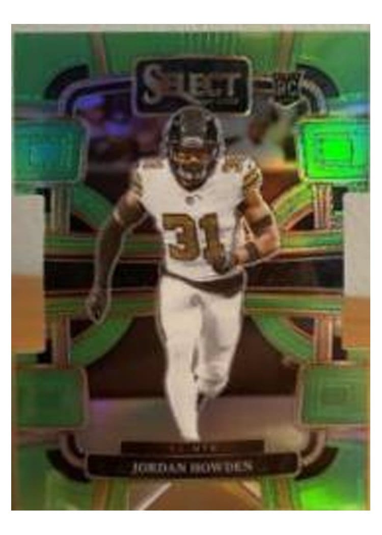2023 Panini Select Base Set Jordan Howden Neon Green Prizm Die-Cut #70 card