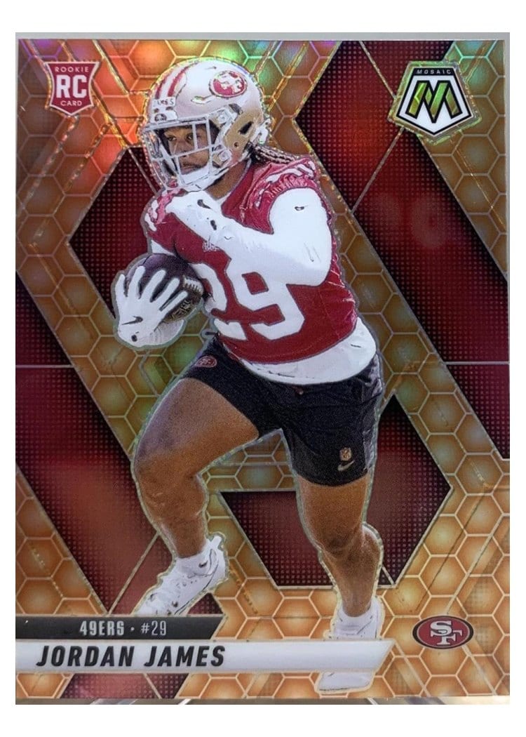 2025 Panini Mosaic Base Set Jordan James #370 card
