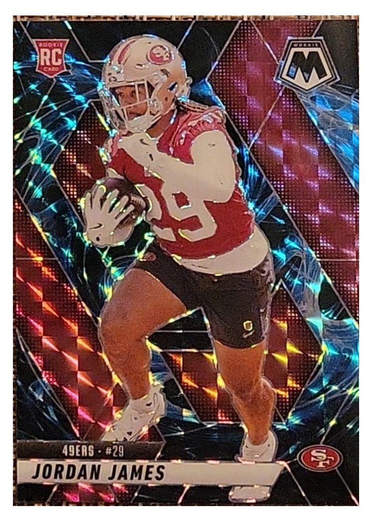 2025 Panini Mosaic Base Set Jordan James #370 card