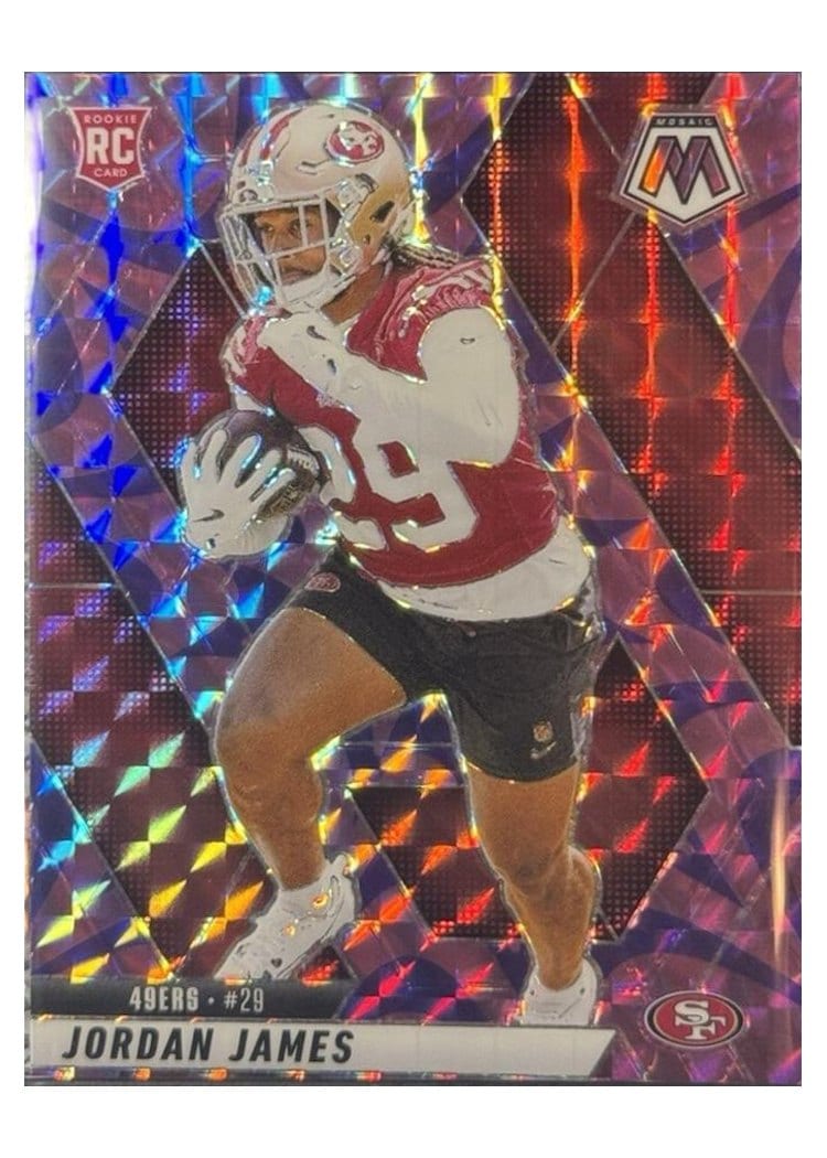 2025 Panini Mosaic Base Set Jordan James #370 card